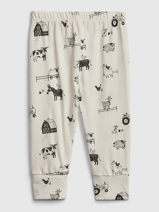 View large product image 2 of 3. Baby 100% Organic Cotton Farm Animal Pull-On Pants
