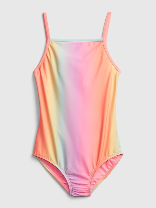 Image number 1 showing, Kids Recycled Tie-Dye Swim One-Piece