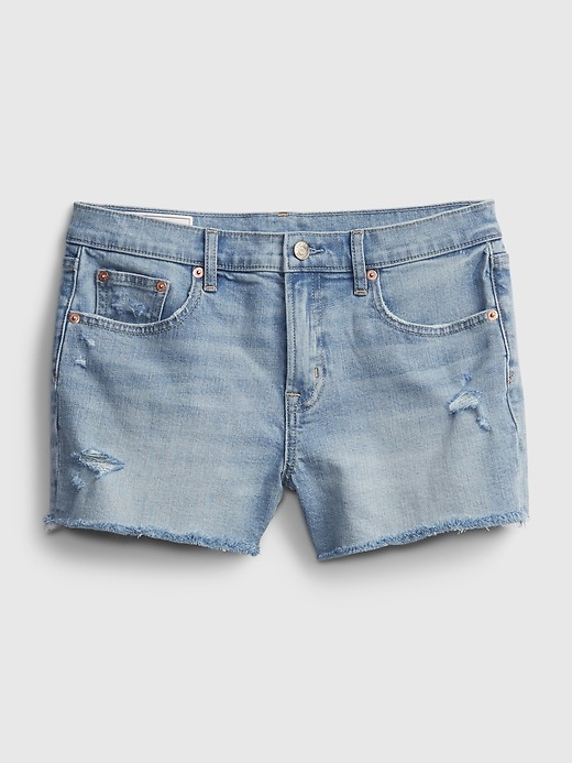 Image number 8 showing, 3'' Mid Rise Distressed Denim Shorts With Washwell&#153