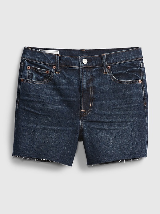 Image number 8 showing, 4'' High Rise Denim Shorts with Washwell