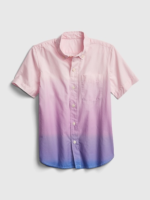 Image number 1 showing, Kids Dip-Dye Poplin Shirt