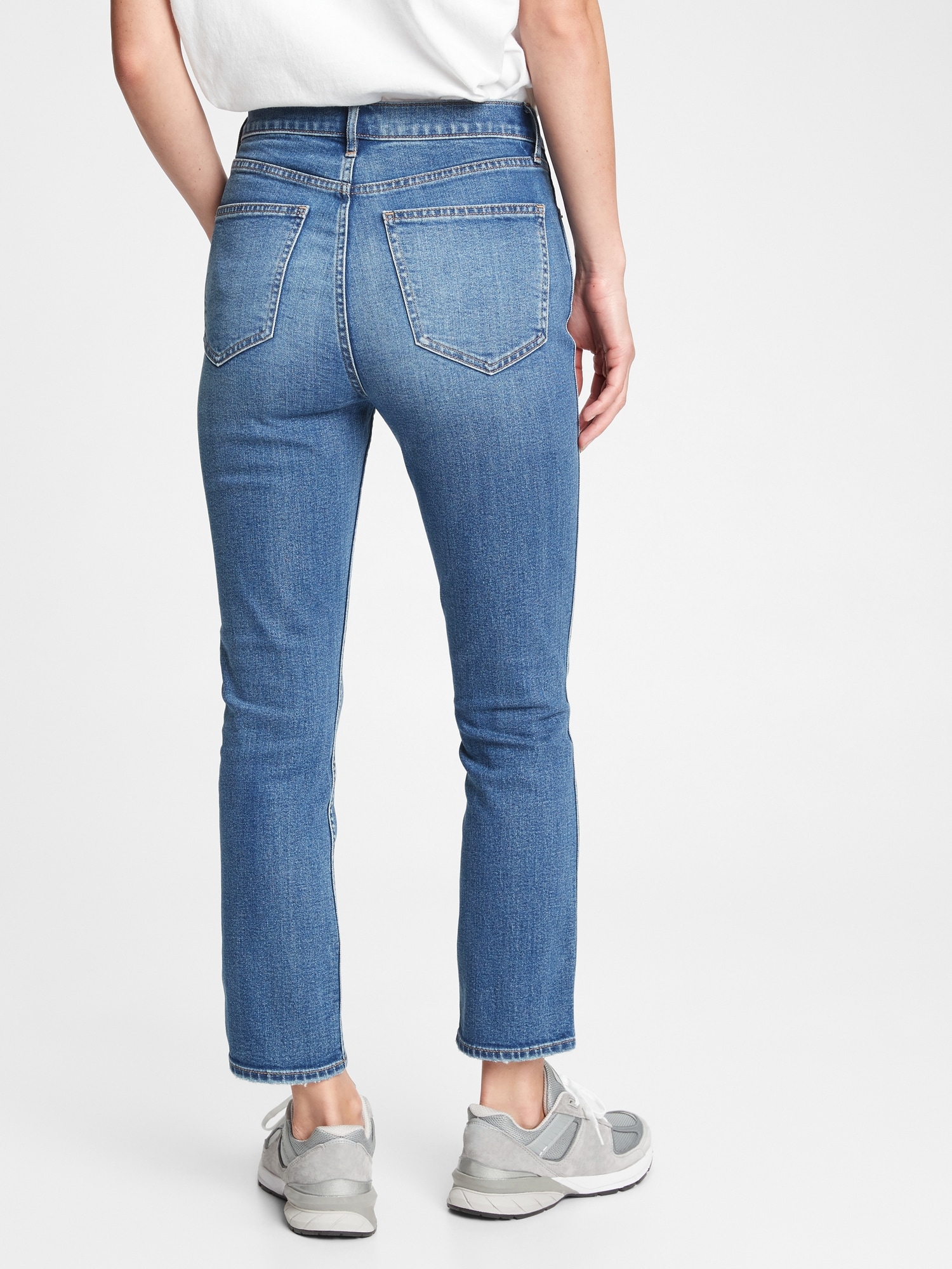 High Rise Vintage Slim Jeans With 