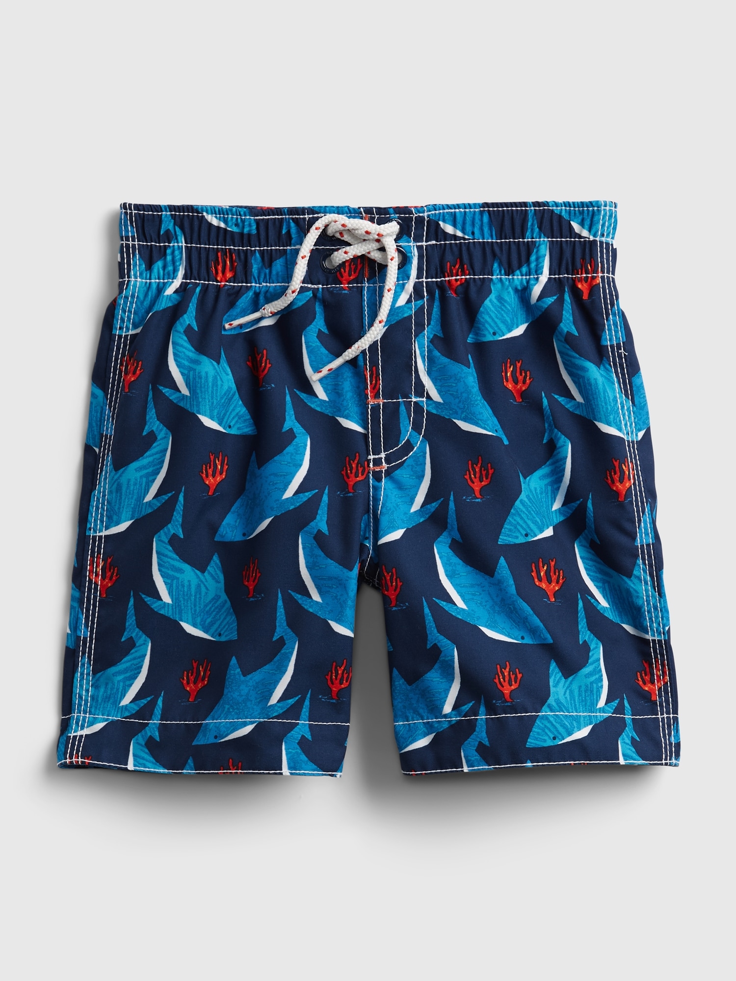 Toddler 100% Recycled Polyester Graphic Swim Trunks | Gap