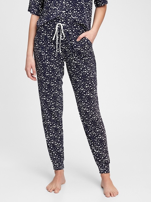 L'image numéro 9 présente Pantalon de jogging de pyjama en modal