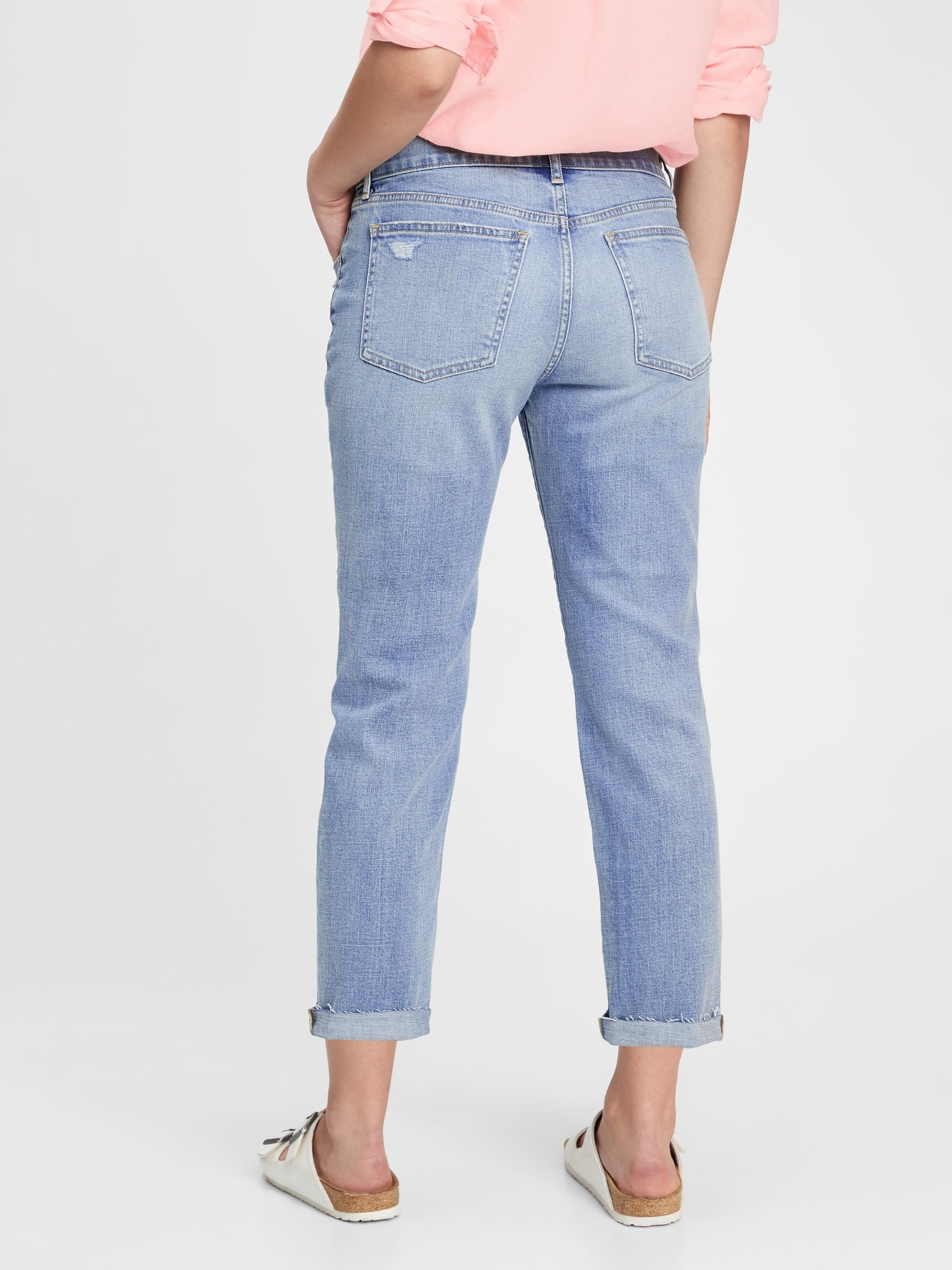 Pantalones Vaqueros Elasticos Mujer Jeans Gap Mid Rise Girlfriend
