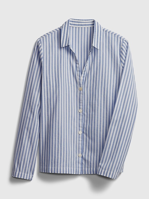 Image number 2 showing, Adult Pajama Shirt in Poplin