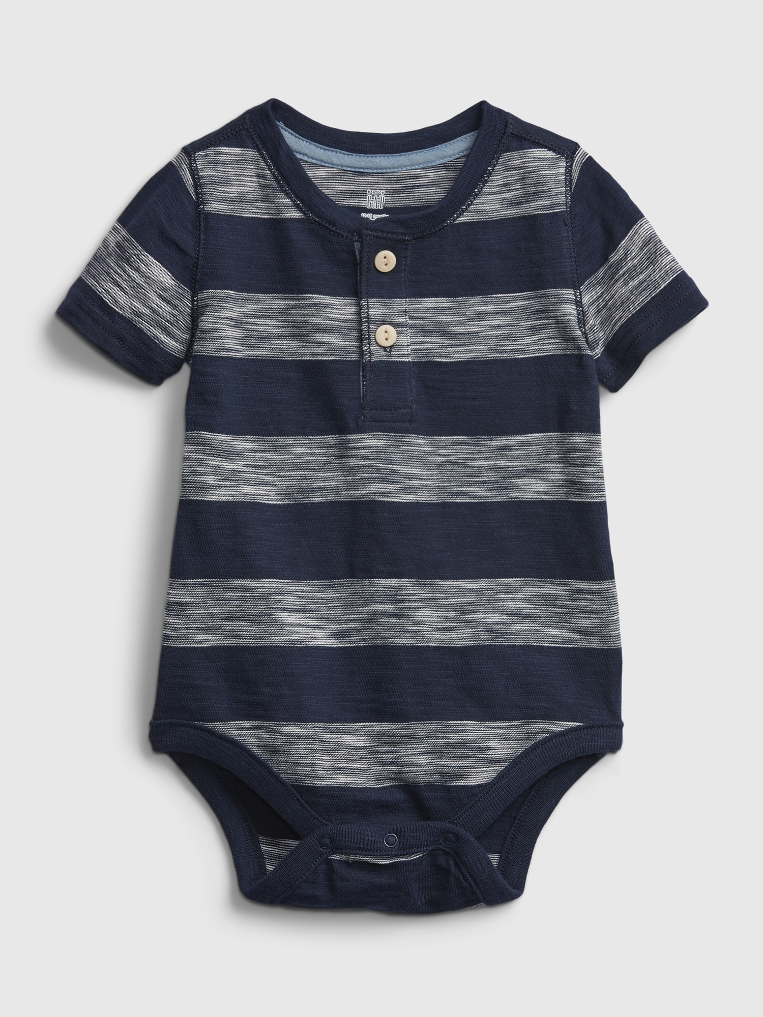 henley baby bodysuit