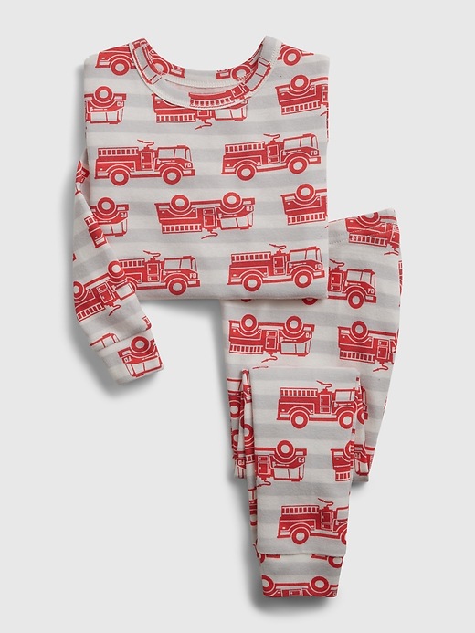 Image number 1 showing, babyGap 100% Organic Cotton Fire Truck PJ Set