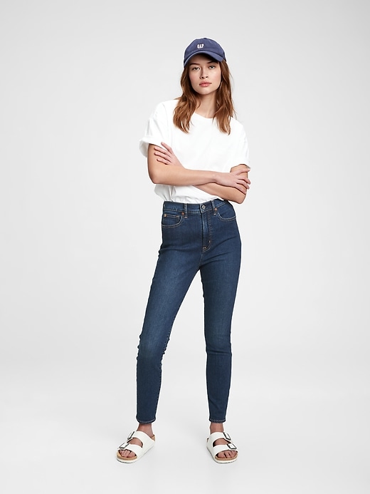 Image number 1 showing, Sky High Rise True Skinny Jeans with Secret Smoothing Pockets