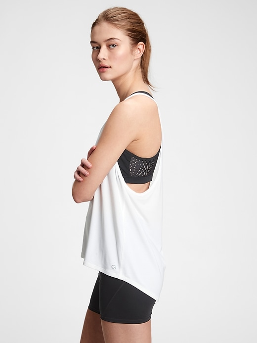 View large product image 1 of 1. GapFit Breathe Relaxed Racerback Tank Top