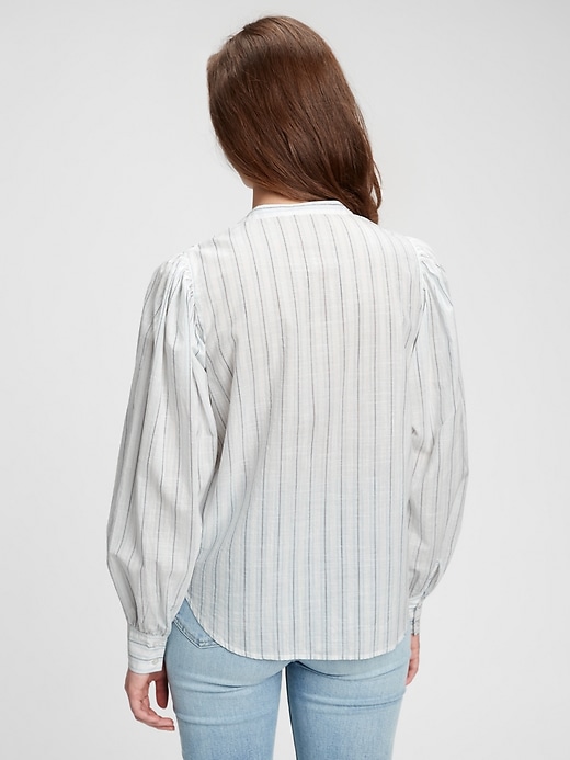 Image number 2 showing, Striped Balloon Sleeve Top