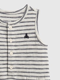 View large product image 3 of 3. Baby 100% Organic Cotton First Favorite Stripe Shorty One-Piece