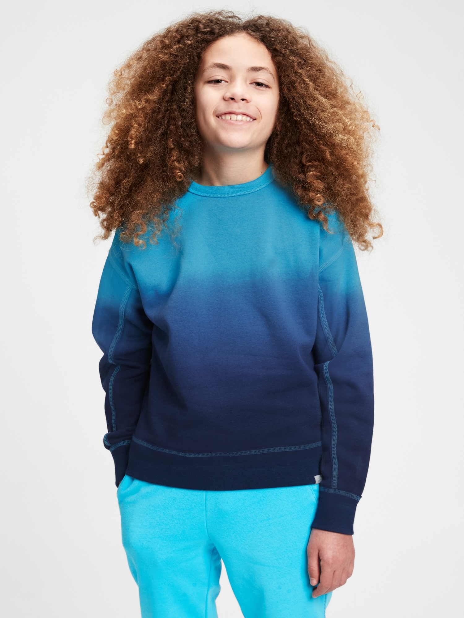 Kids Dip-Dye Crewneck Sweatshirt | Gap