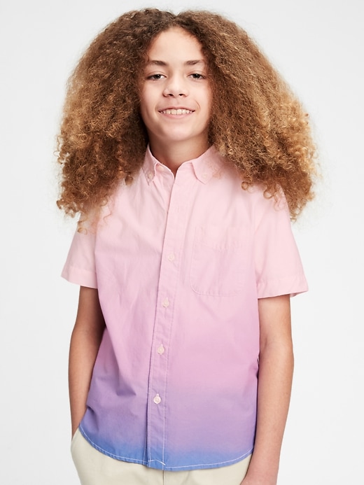 Image number 2 showing, Kids Dip-Dye Poplin Shirt