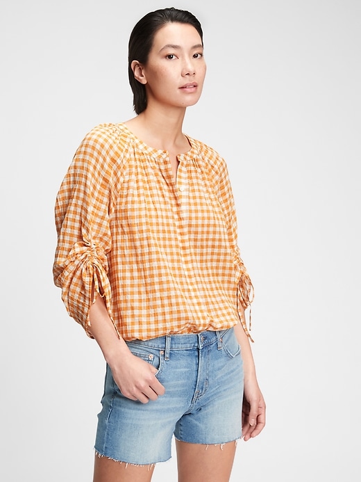 Image number 7 showing, Ruched Sleeve Top