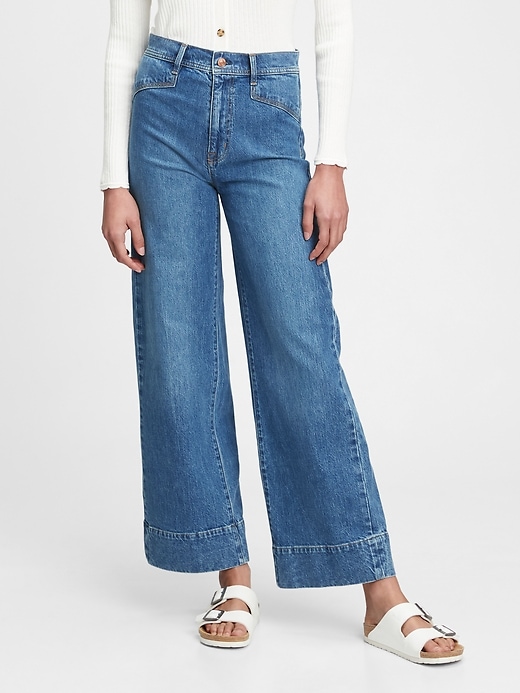 Image number 1 showing, Sky High Wide-Leg Jeans
