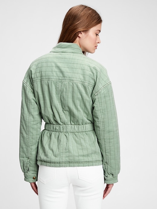 Image number 2 showing, Quilted Utility Belted Jacket