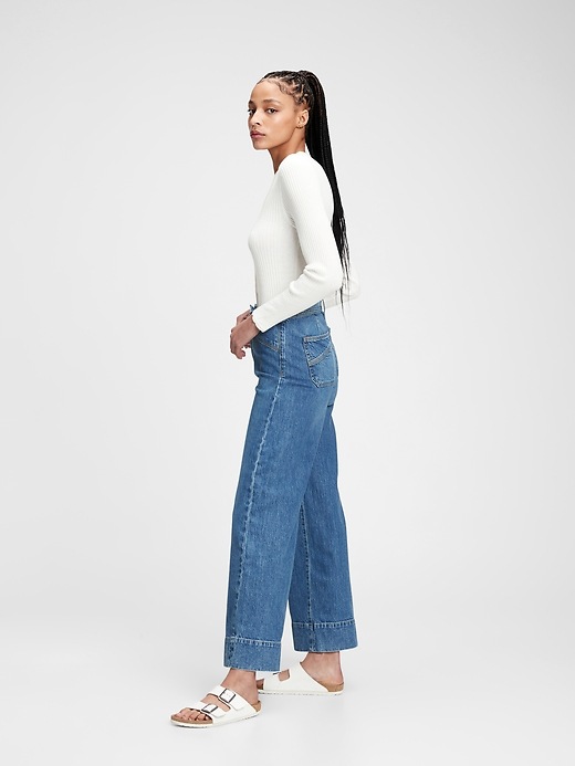 Image number 3 showing, Sky High Wide-Leg Jeans