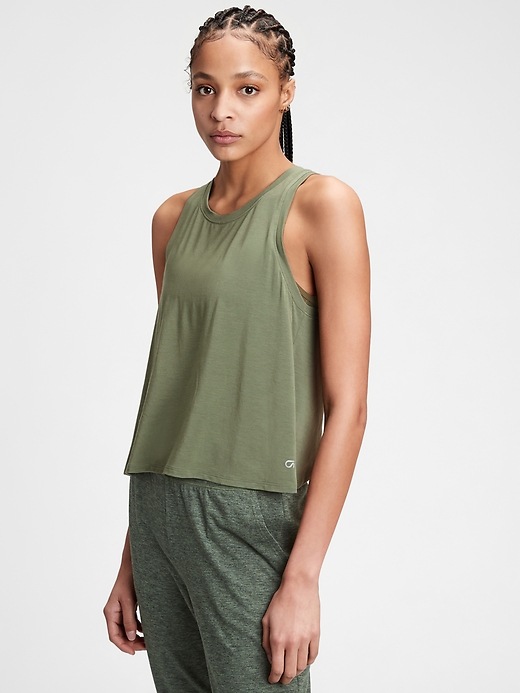 View large product image 1 of 1. GapFit Breathe Wrap-Back Tank Top