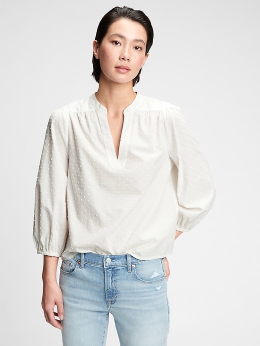 Image number 1 showing, Shirred Popover Top