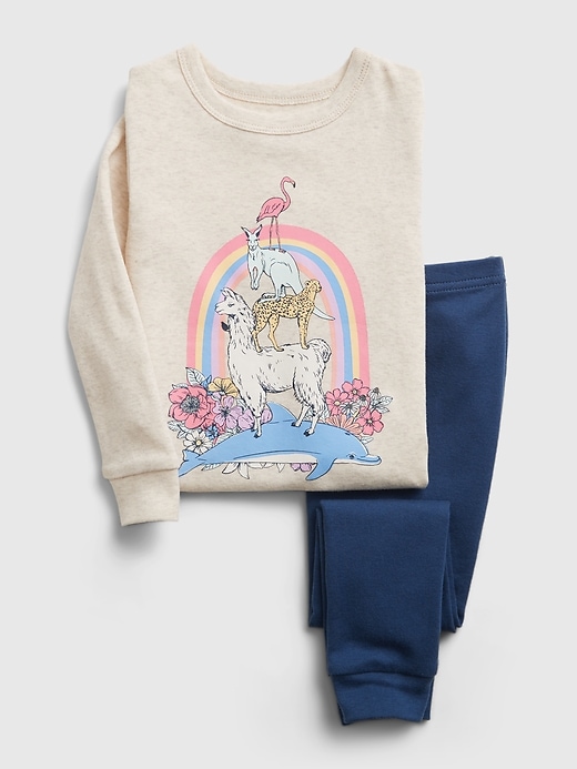 L'image numéro 1 présente Pyjama en coton biologique à motif animalier babyGap