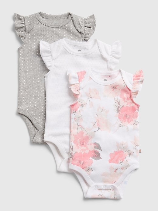 Image number 1 showing, Baby Ruffle Bodysuit (3-Pack)