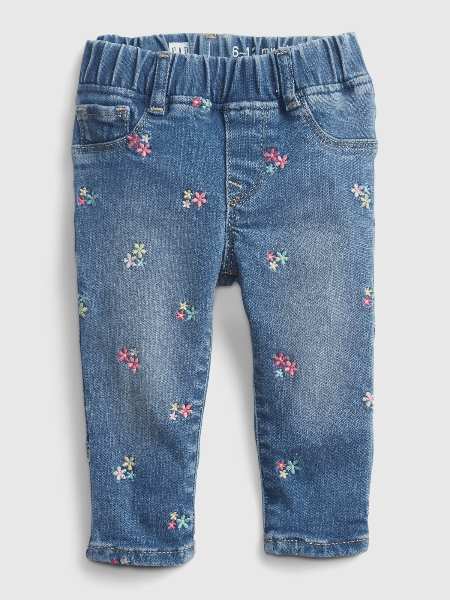 Baby Floral Pull-On Jeggings with Stretch