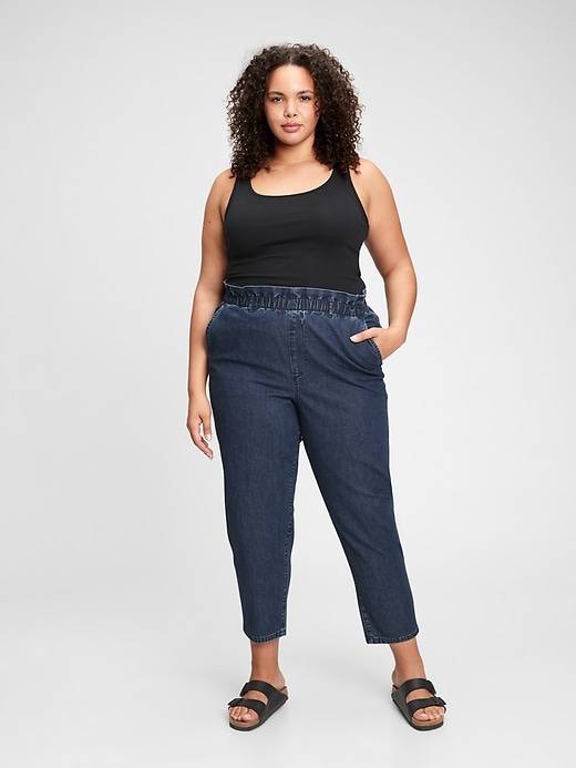 High Rise Paperbag Jeans With Washwell™ Gap