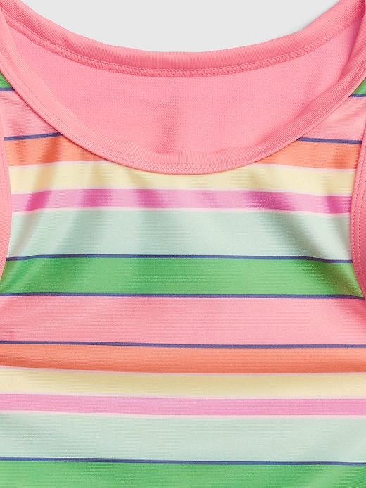 Image number 3 showing, Kids Recycled Stripe Swim Tankini Top
