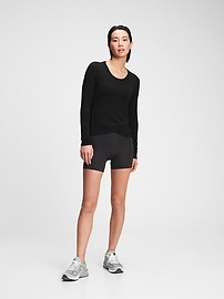View large product image 4 of 8. GapFit Supersoft Ribbed Wrap-Front Top