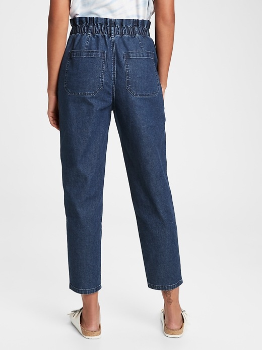 Image number 2 showing, High Rise Paperbag Jeans With Washwell&#153