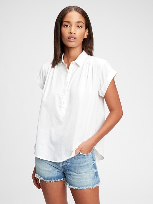 Image number 1 showing, Pleated Popover Top