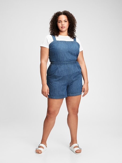 Image number 5 showing, Apron Denim Romper with Washwell&#153