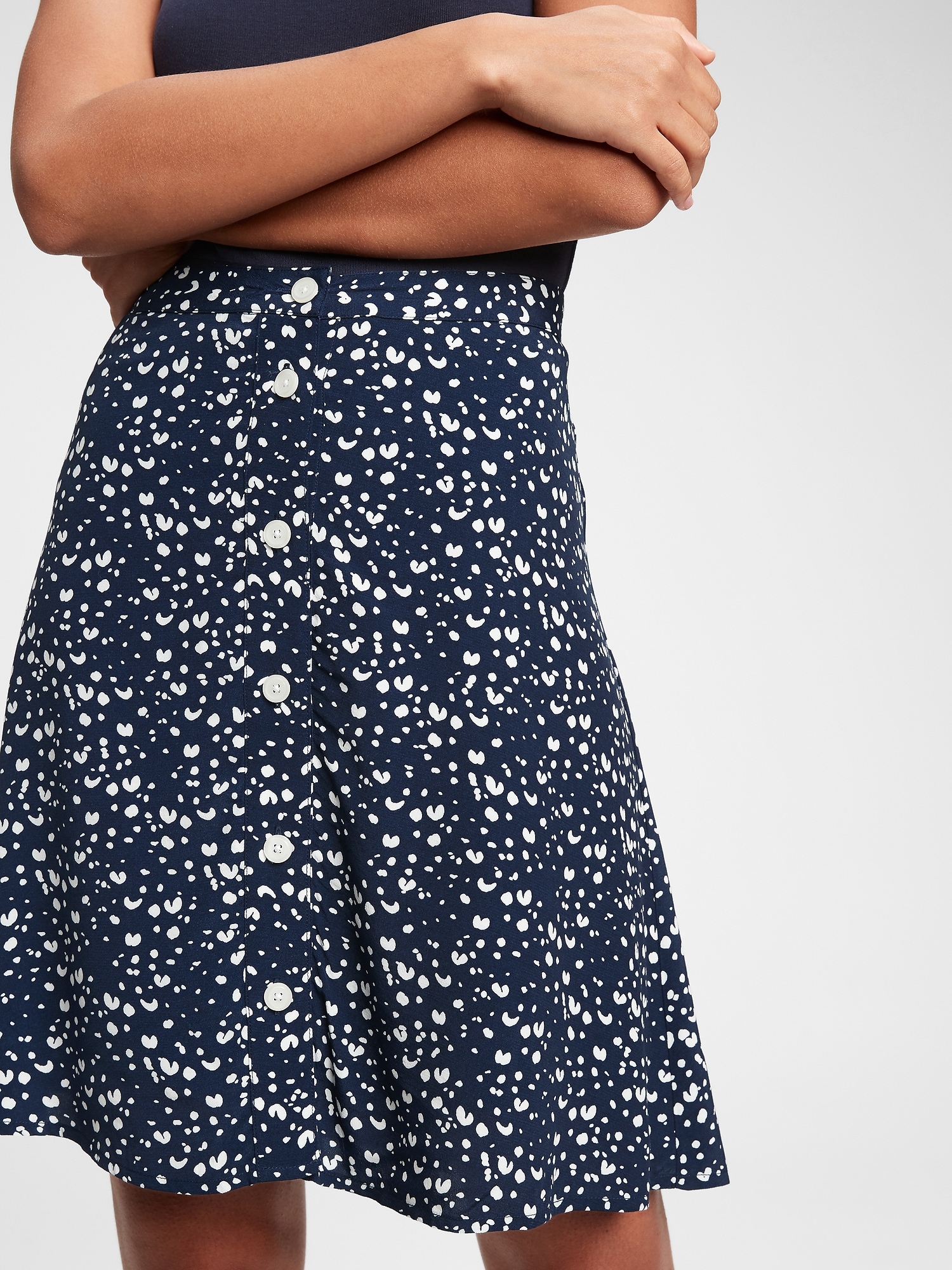Mini Jupe Gap En Coton Denim – Floral Multicolore – Taille 8 – Avec Poches – Occasion