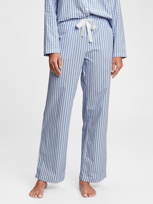 L'image numéro 7 présente Pantalons de pyjama en popeline