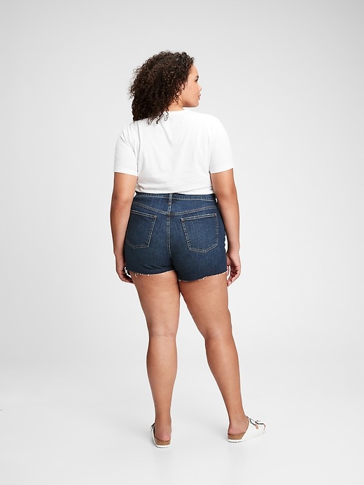 Image number 7 showing, 4'' High Rise Denim Shorts with Washwell