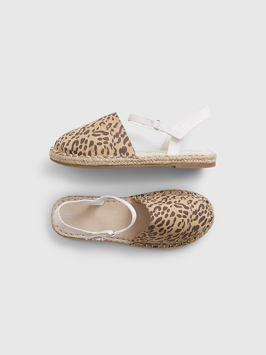 View large product image 1 of 1. Kids Leopard Print Espadrille Sandals