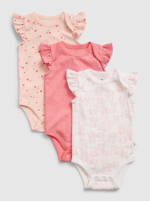 Image number 1 showing, Baby Flutter Bodysuit (3-Pack)
