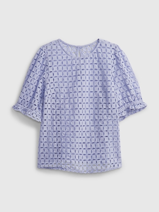Image number 6 showing, Eyelet Puff Sleeve Top