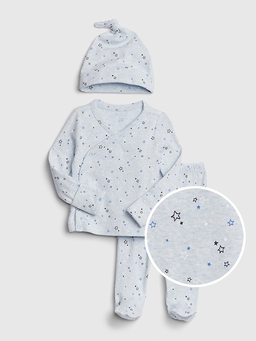 View large product image 1 of 2. Baby Print Kimono Outfit Set