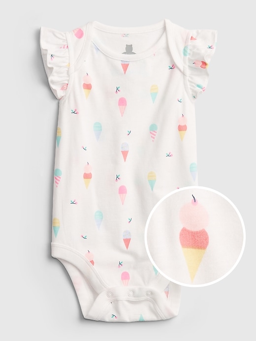 Image number 1 showing, Baby 100% Organic Cotton Mix and Match Print Bodysuit