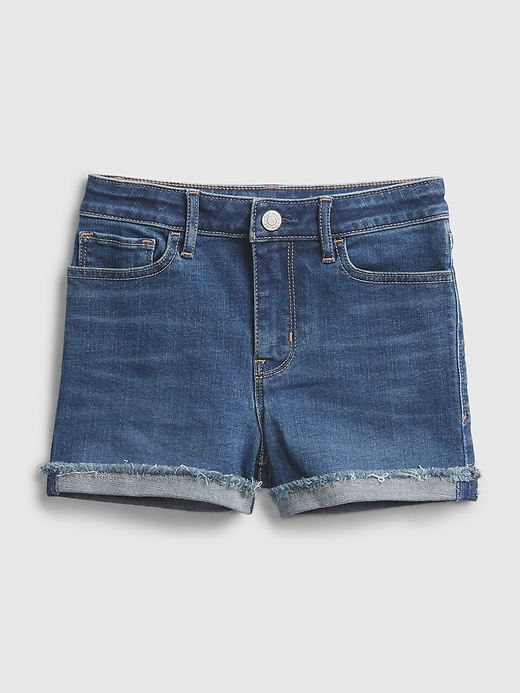 Image number 2 showing, Kids Gen Good High Rise Denim Shortie Shorts with Stretch