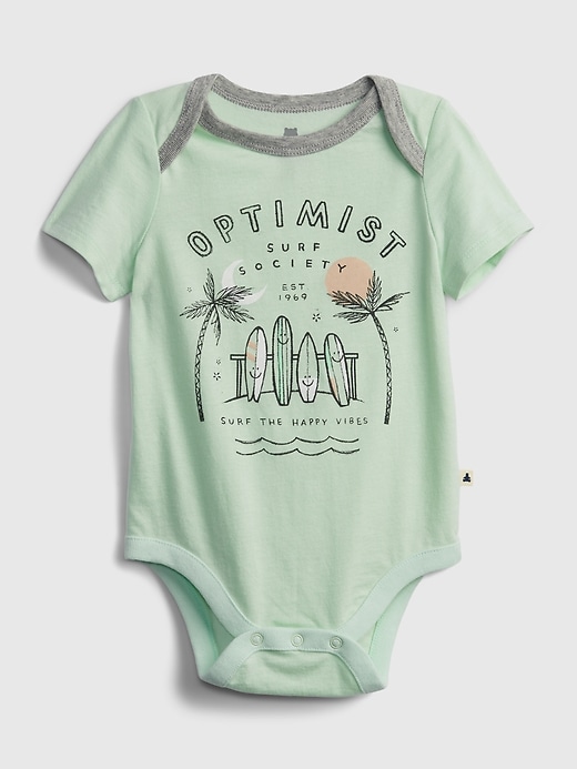 Image number 1 showing, Baby 100% Organic Cotton Mix and Match Bodysuit
