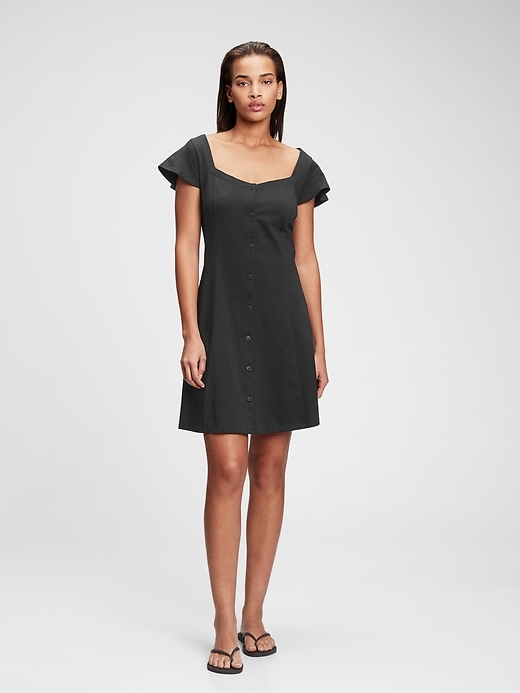 Image number 3 showing, Button-Front Flare Dress