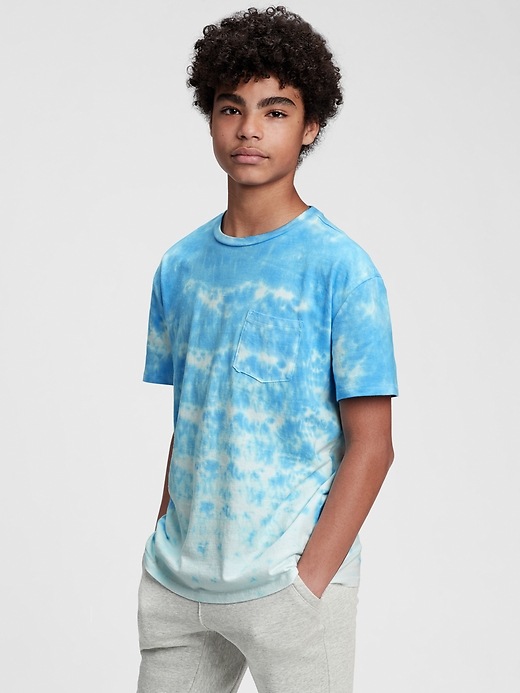 L'image numéro 7 présente T-shirt recyclé à poche pour Adolescent