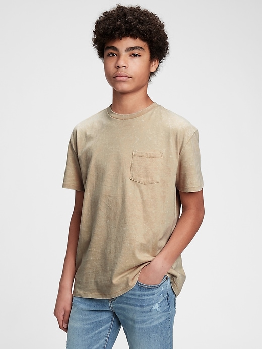 L'image numéro 1 présente T-shirt recyclé à poche pour Adolescent