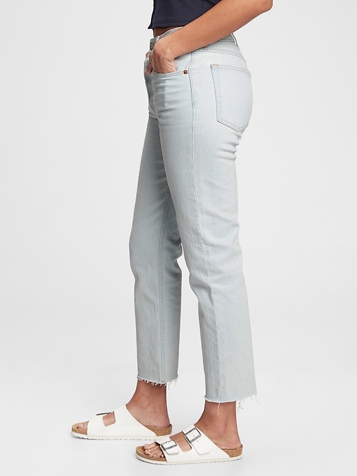 Gap - High Rise Cheeky Straight Jeans With Washwell