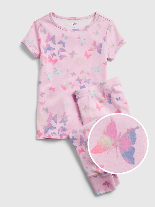 Image number 1 showing, Kids 100% Organic Cotton Butterfly PJ Set