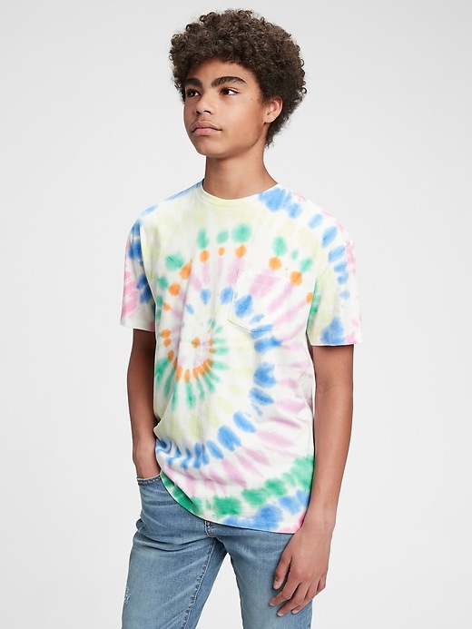 L'image numéro 5 présente T-shirt recyclé à poche pour Adolescent