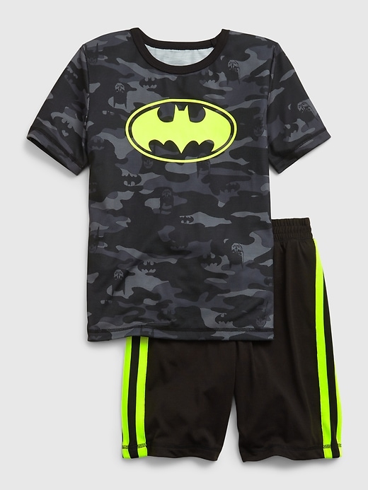 L'image numéro 1 présente Pyjama en tissu recyclé à motif Batman DC™ phosphorescent &#124 GapKids